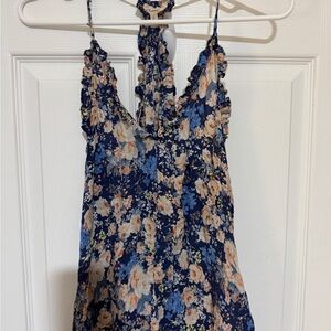 Rebecca Taylor Navy Floral Camisole Dress